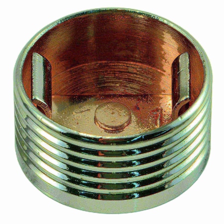 Midwest Fastener Hex Spoke Screw Cap, 1/4 in Dia, Chrome, Brass 5 PK 30181